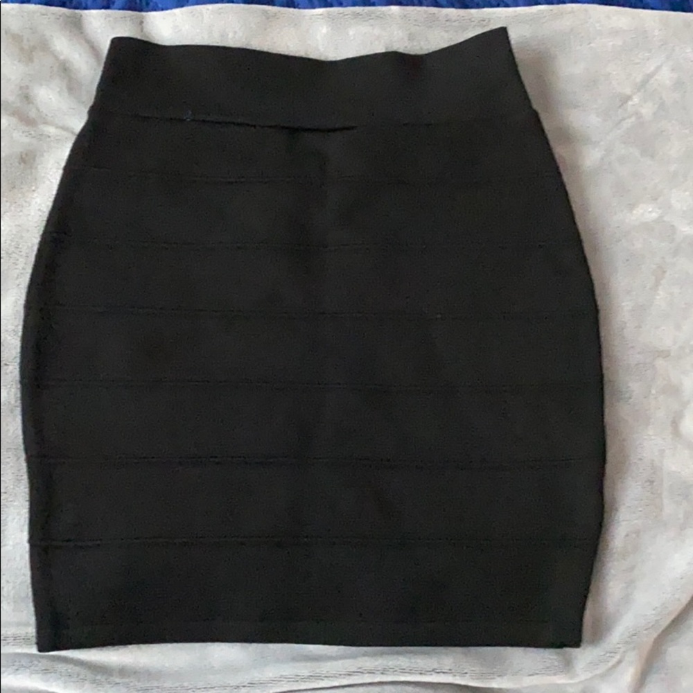 Black mini skirt